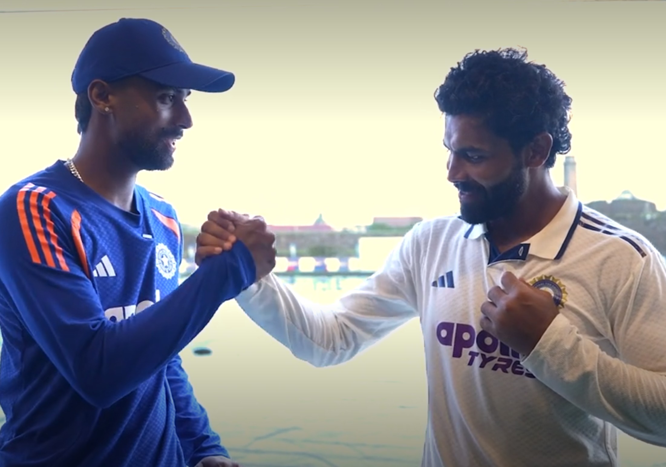 Manav Suthar and Ravindra Jadeja | BCCI X
