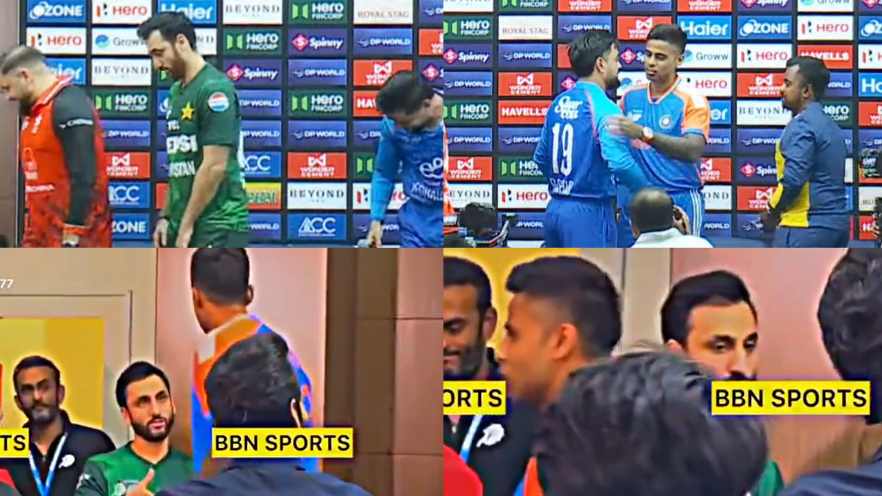 Asia Cup 2025: WATCH- Salman Agha walks off without customary handshakes; greets Suryakumar Yadav after realizing it