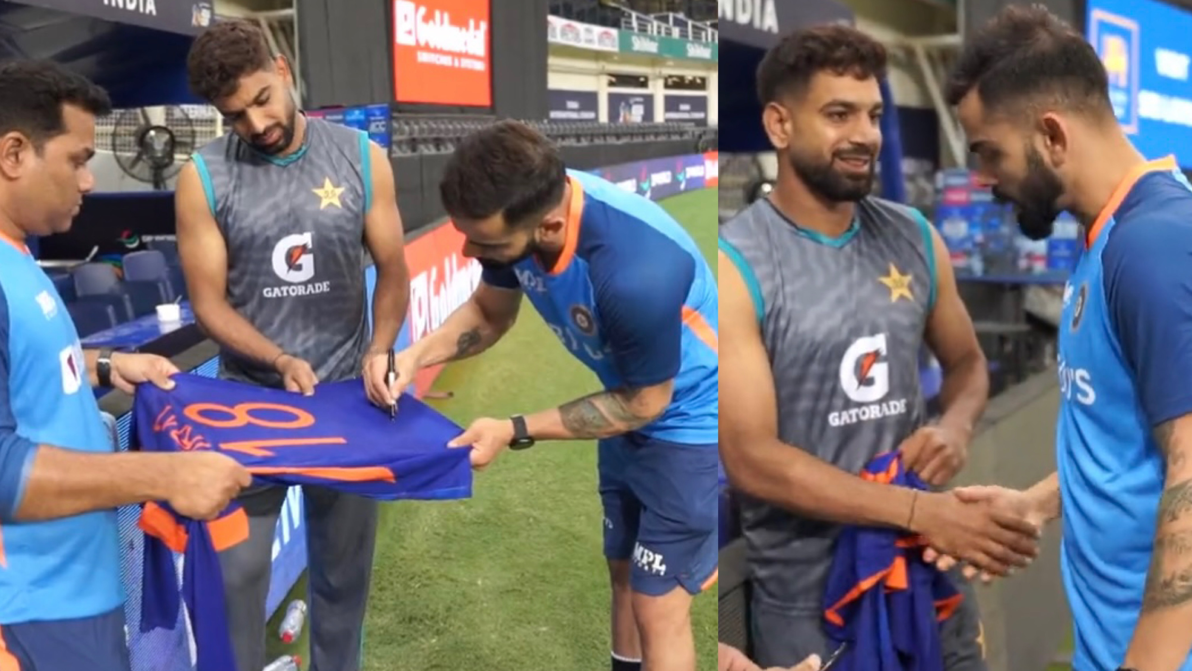 Asia Cup 2022: WATCH - Virat Kohli gifts autographed jersey to Pakistan's Haris Rauf