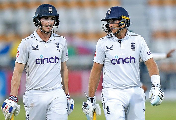 Brook and Root added 454 runs for England as the team put on 823/7 declared | Getty