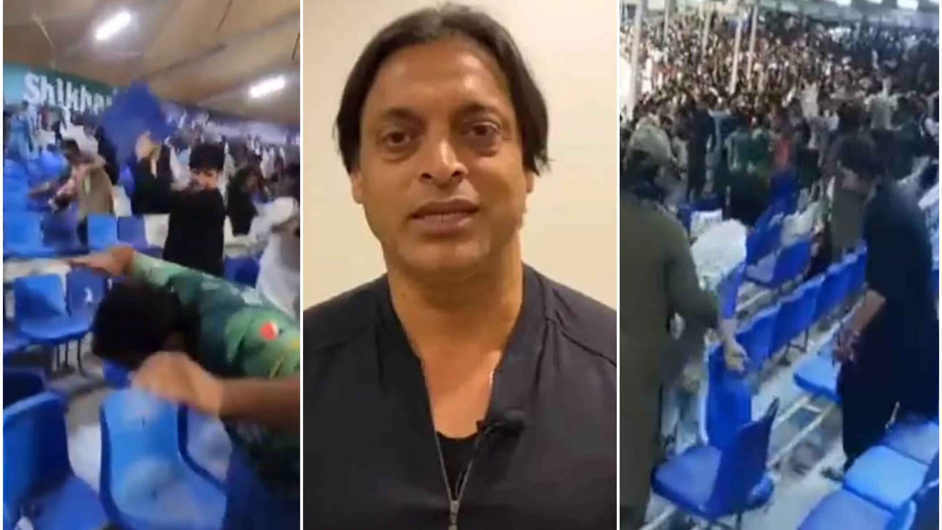 Asia Cup 2022: WATCH - Shoaib Akhtar condemns ugly scenes as Afghan fans vandalize stadium, hurl chairs at Pakistanis