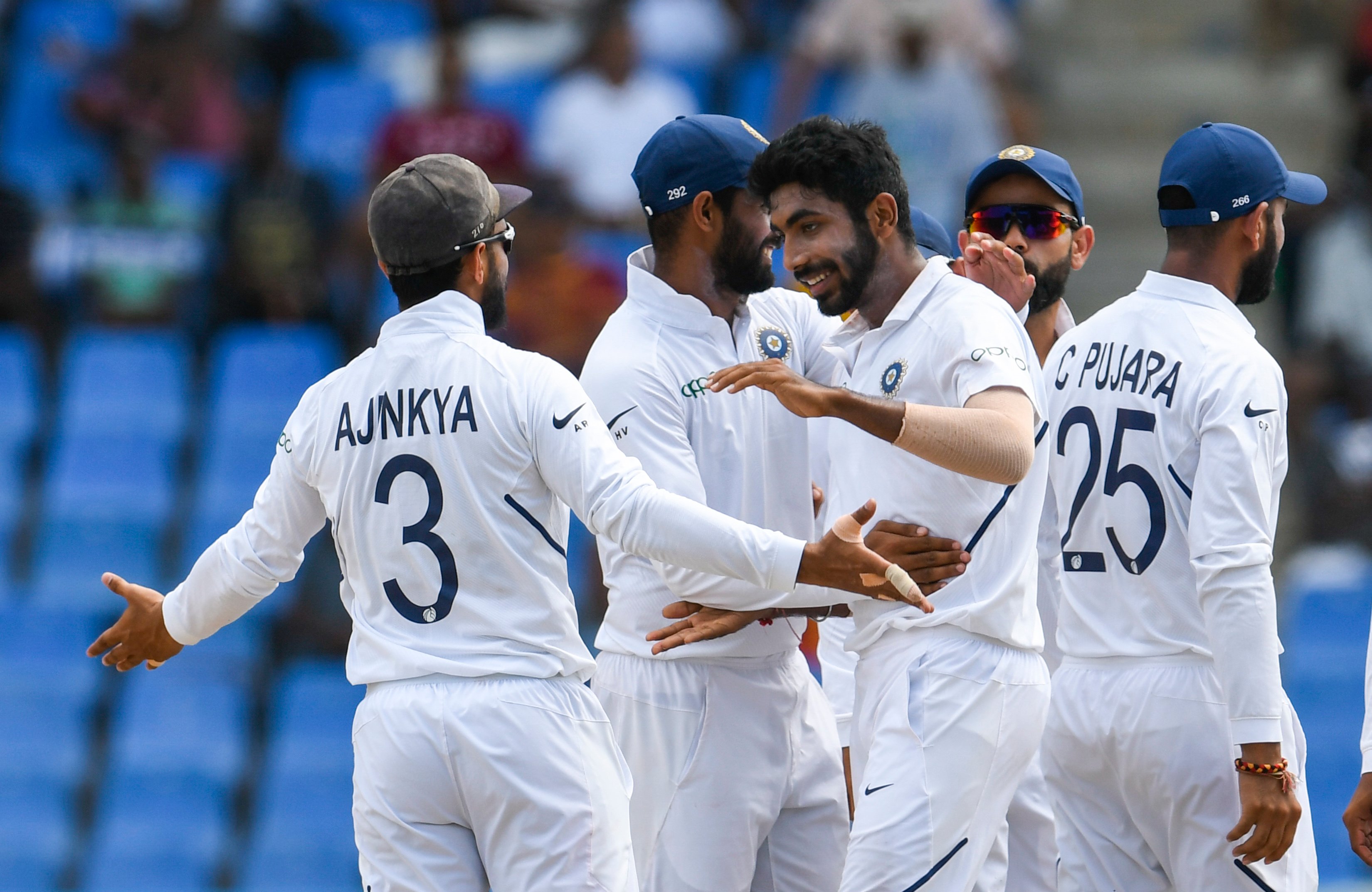 Jasprit Bumrah celebrating a wicket | AP
