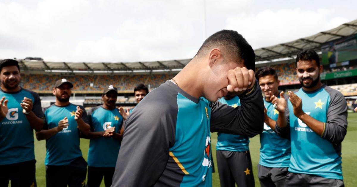 Naseem Shah cries after receiving his Pakistan cap on debut a day after his mother died| Getty