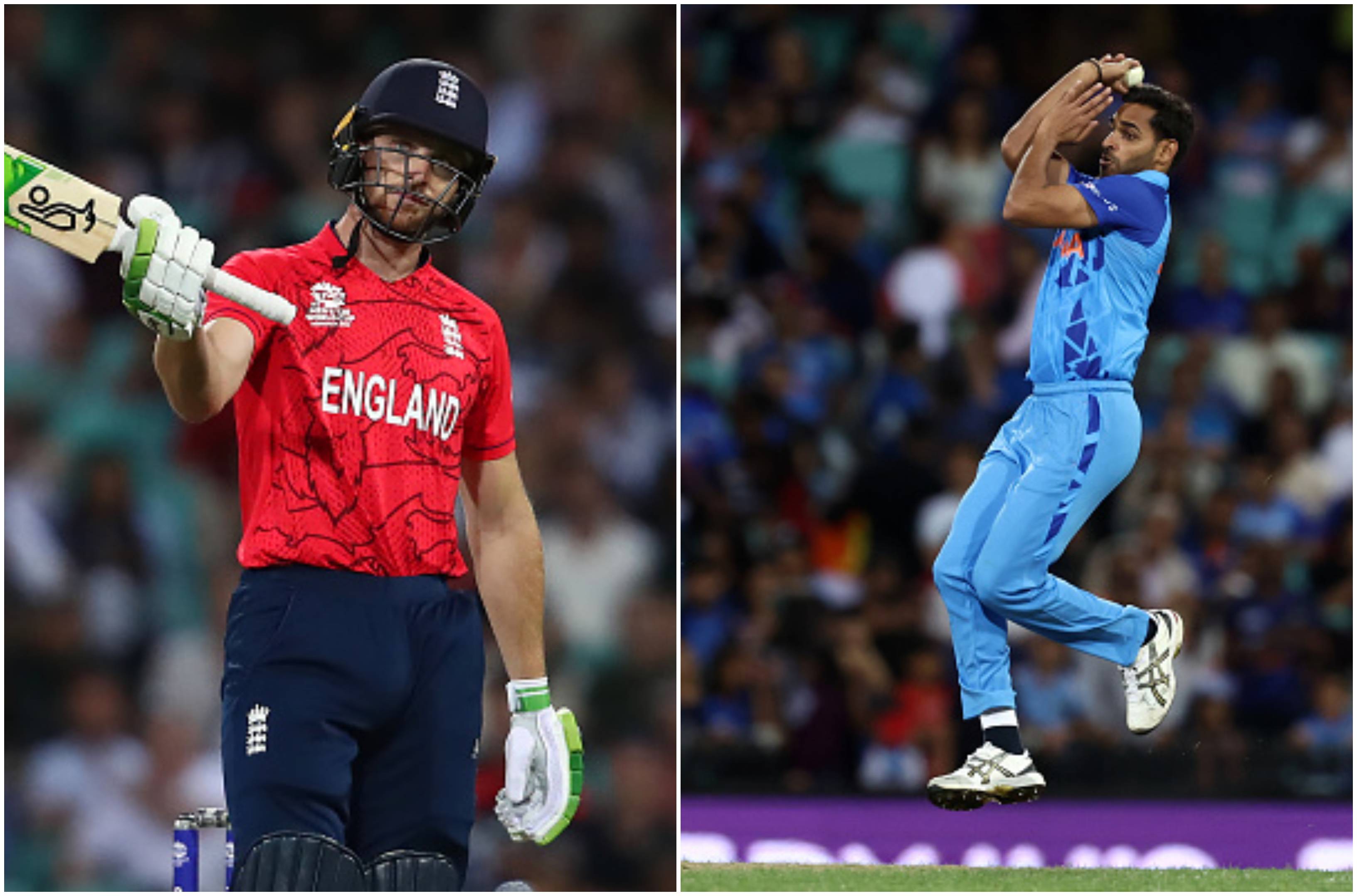 Jos Buttler and Bhuvneshwar Kumar | Getty