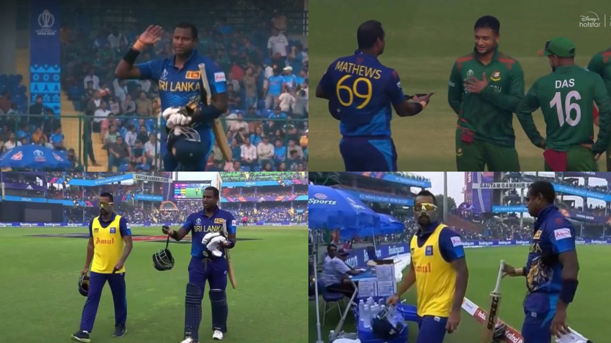 CWC 2023: WATCH- Angelo Mathews becomes the first-ever batter to be timed out in international cricket