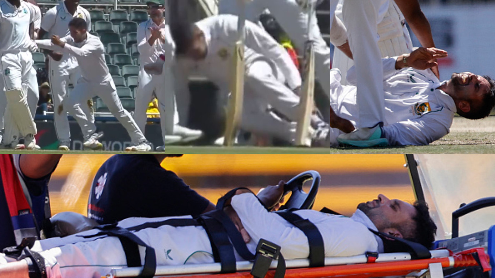 SA v WI 2023: WATCH- Keshav Maharaj ruptures his Achilles tendon while celebrating a wicket; might miss ODI World Cup
