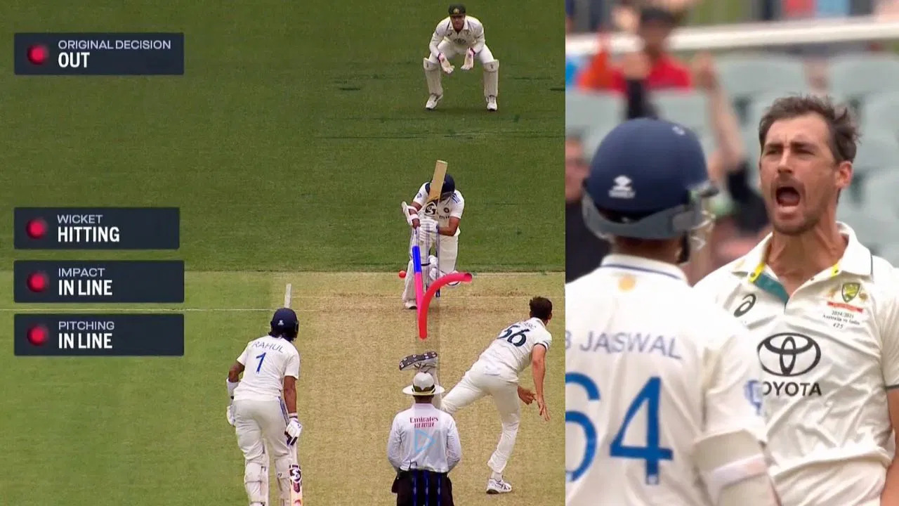 Jaiswal fell LBW to Starc on the first ball of Adelaide Test | X