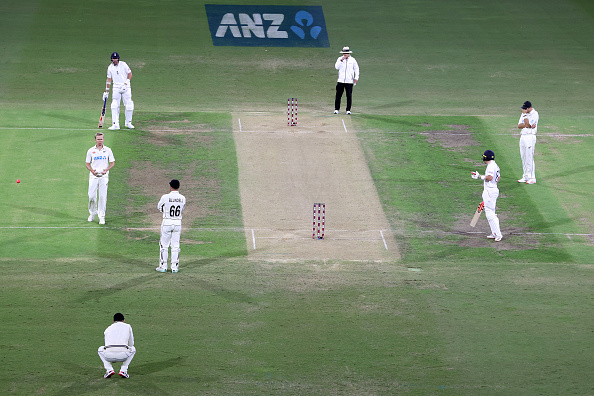 The ball fell in center of the two Kiwis and everyone was left in disbelief | Getty