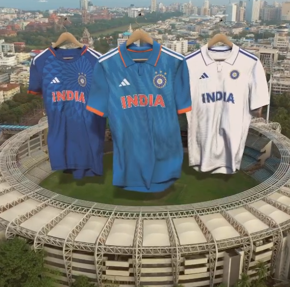 Team India's new jersey for all three formats | Screengrab