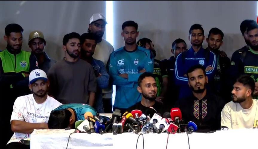 CWAB president Mohammad Mithun holds press conference | X