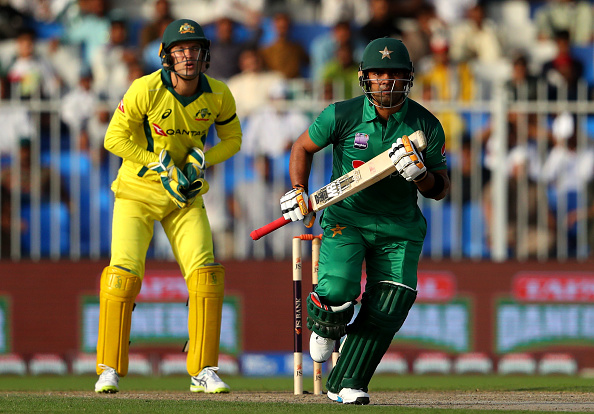 Umar Akmal during an ODI against Australia | Getty