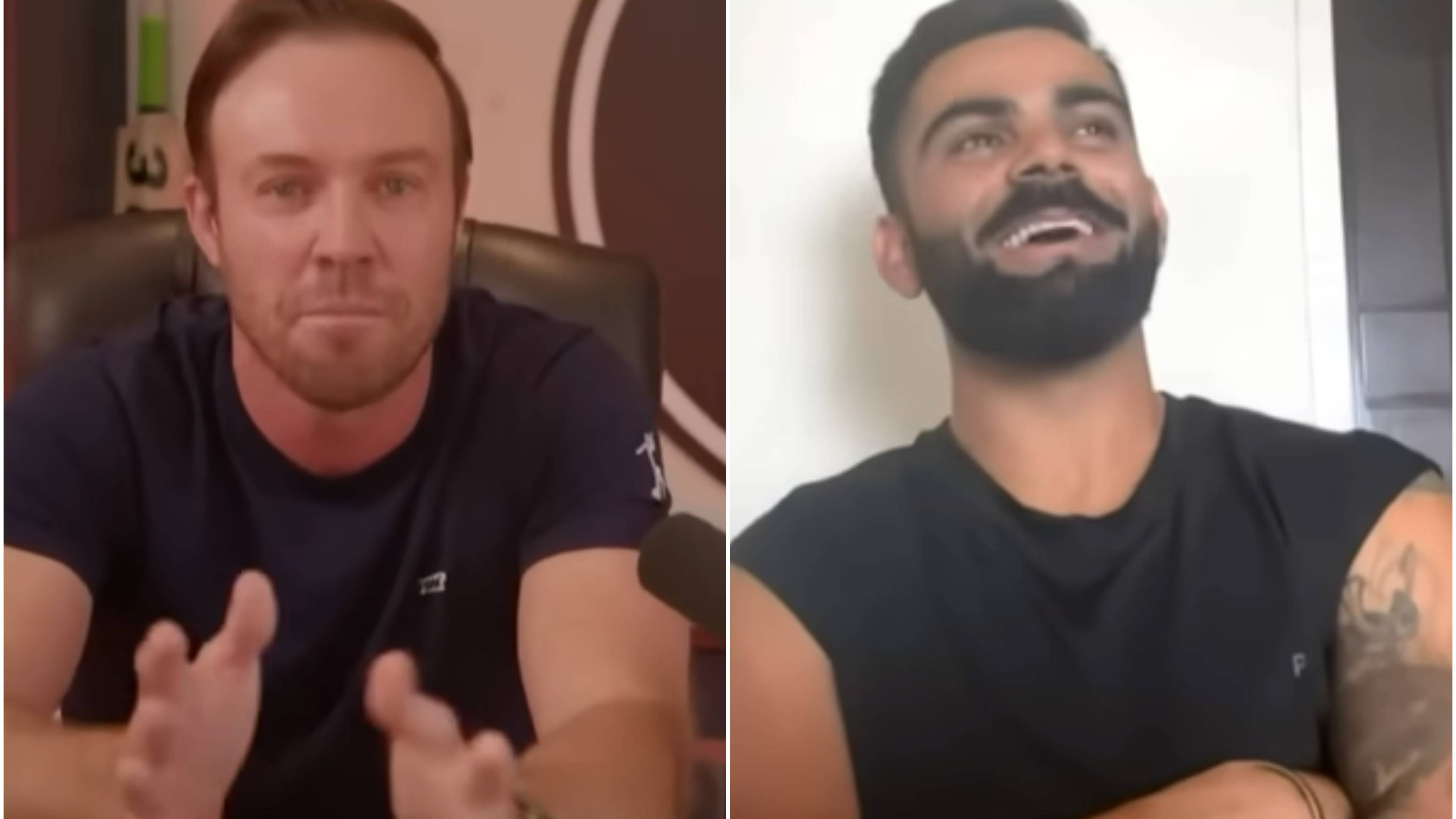 WATCH: Virat Kohli in absolute splits as AB de Villiers almost calls him ‘old' during a fun chat