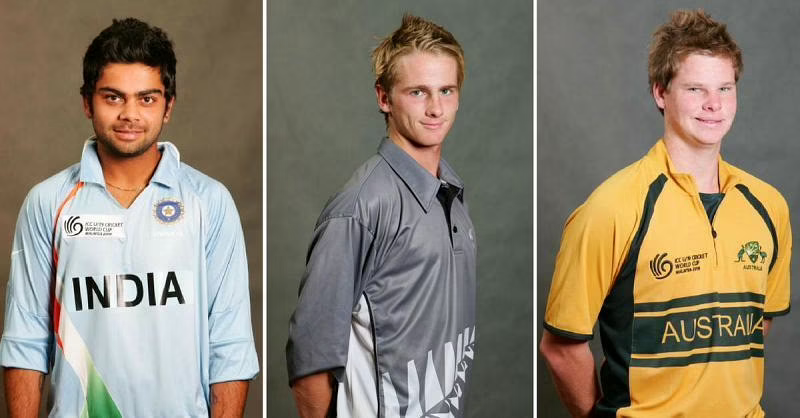 Virat Kohli, Kane Williamson and Steve Smith from 2008 U19 World Cup | Getty