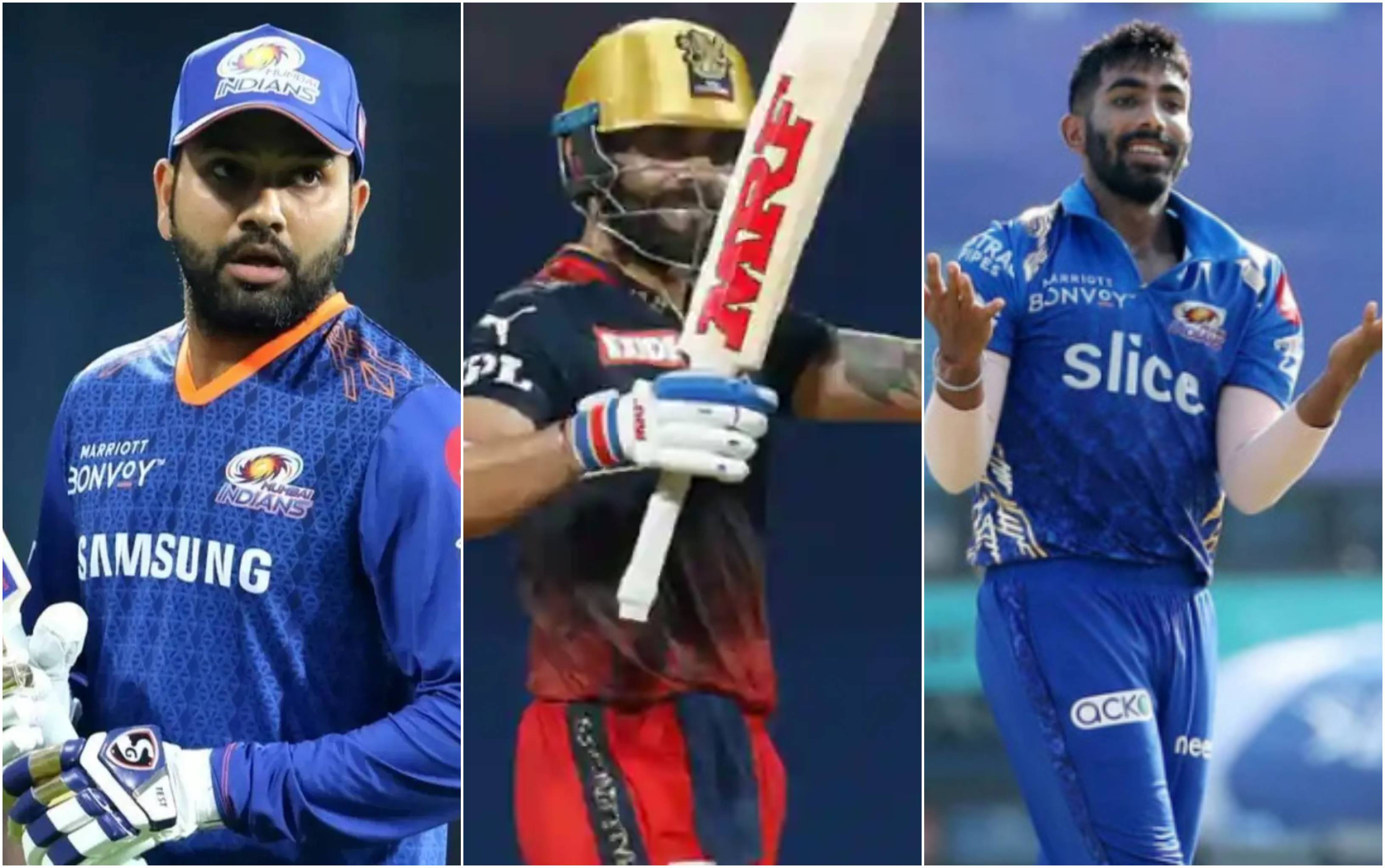 Rohit Sharma, Virat Kohli and Jasprit Bumrah | IPL/BCCI