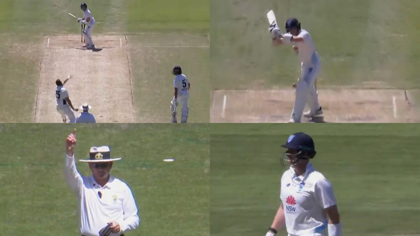 WATCH- Steve Smith suffers a four-ball duck as he shouldered arms to Scott Boland in-swinger