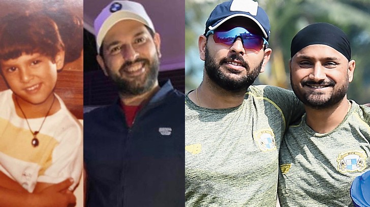 Yuvraj Singh compared his current and old self in a throwback pic, Harbhajan Singh gives cheeky reply