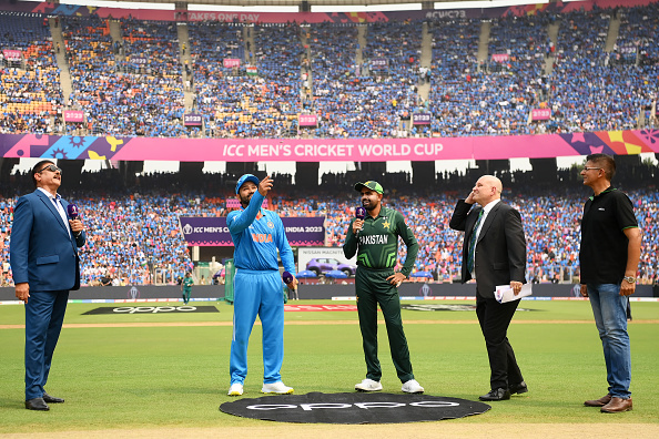 Rohit Sharma and Babar Azam at the toss | Getty