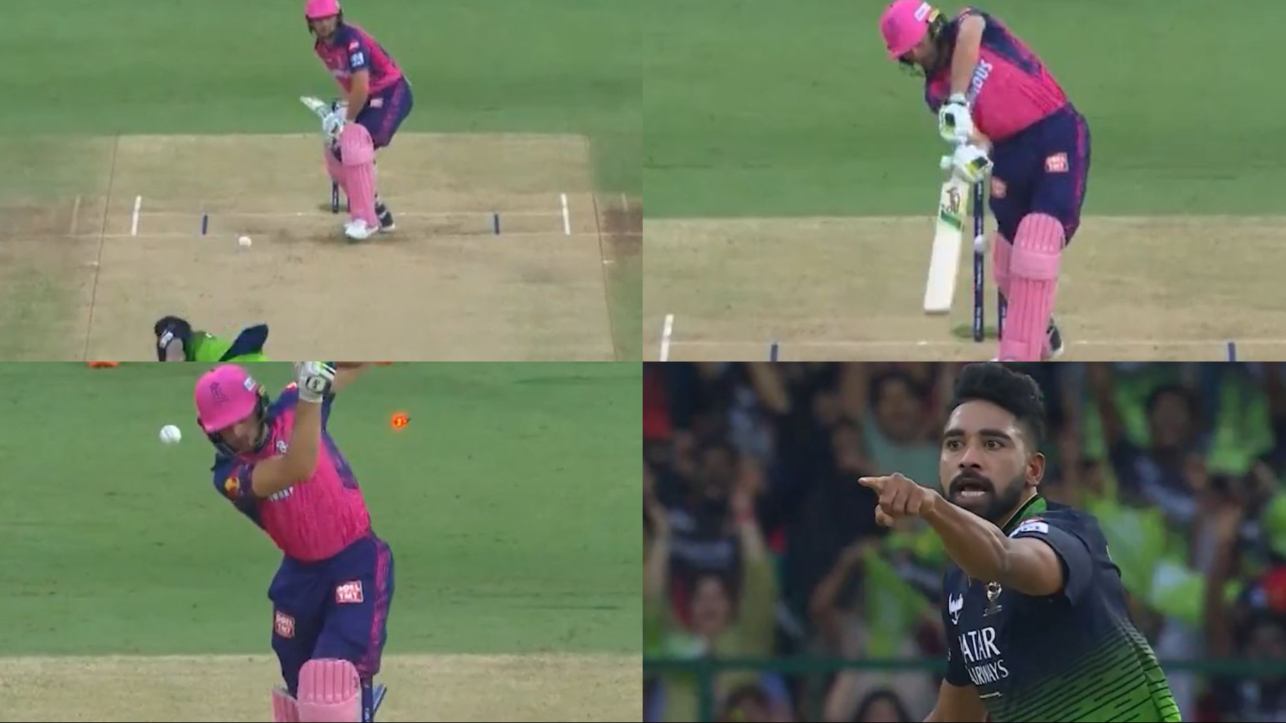 IPL 2023: WATCH- Mohammed Siraj gives RCB great start by clean bowling Jos Buttler for a duck