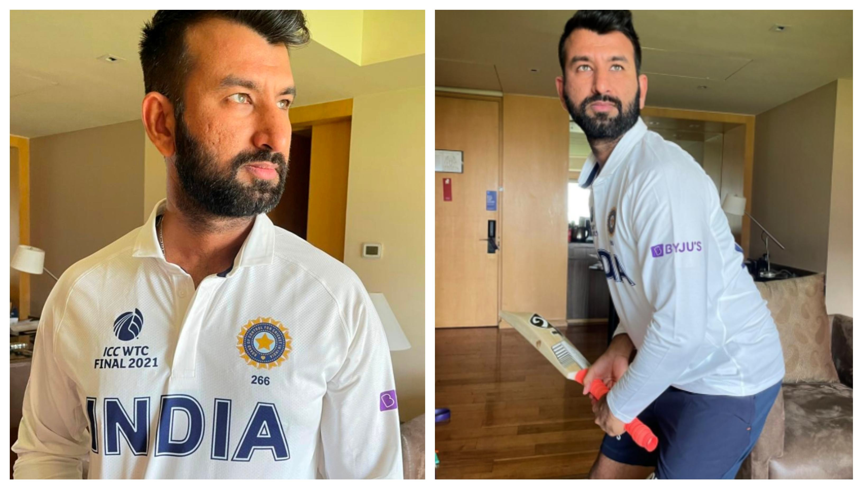 Cheteshwar Pujara shares first glimpse of Team India's kit for ICC WTC final