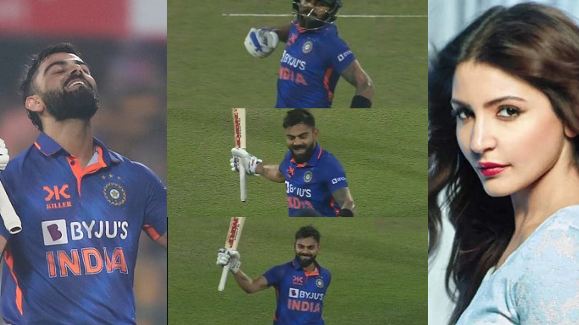 IND v SL 2023: WATCH- Virat Kohli’s animated celebrations on reaching 45th ODI ton; Anushka Sharma reacts