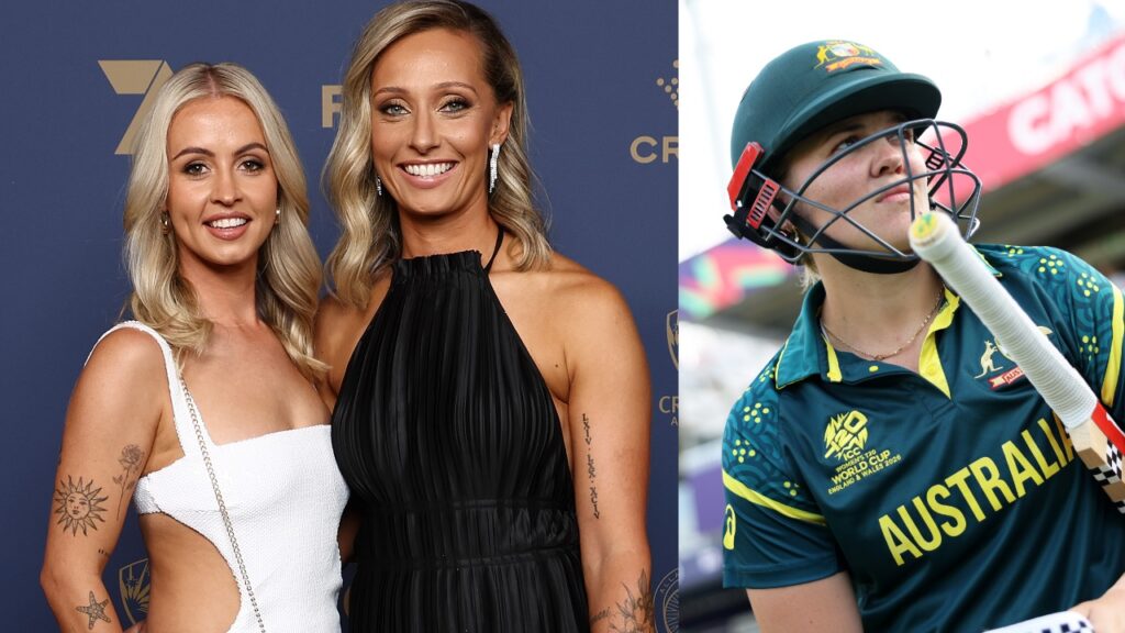 Ashleigh Gardner with her ex-wife Monica Wright and Georgia Voll | X