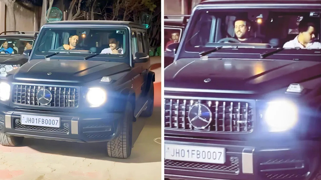 WATCH- MS Dhoni drives swanky new Mercedes Benz G63 AMG with special James Bond connection