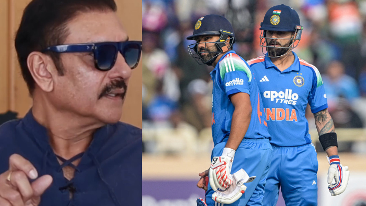 WATCH- “Aise players ke saath masti mat karo”- Shastri warns against messing with ‘white-ball giants’ Rohit Sharma and Virat Kohli