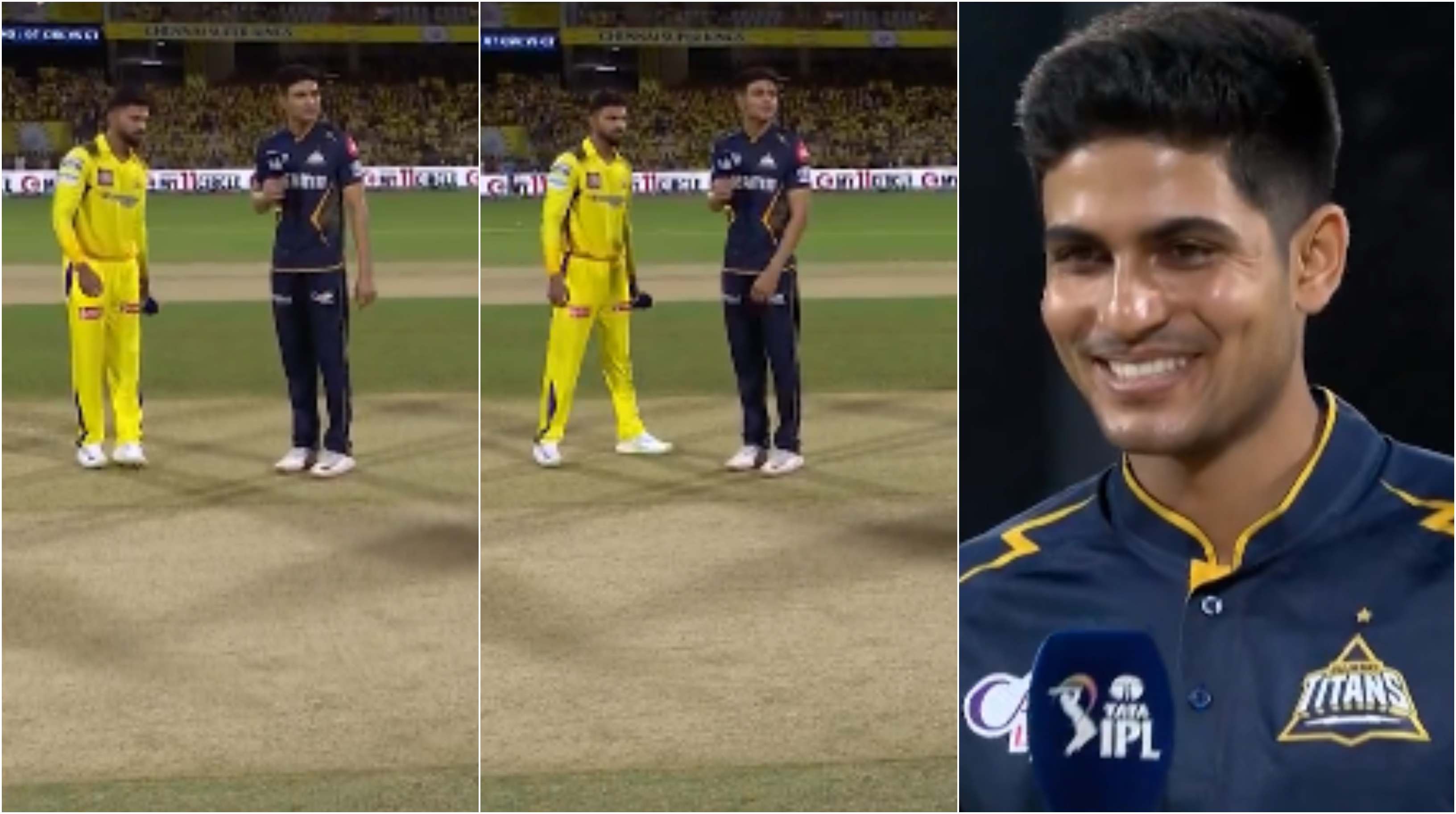 Shubman Gill made a hilarious goof up at the toss | IPL/Screengrab