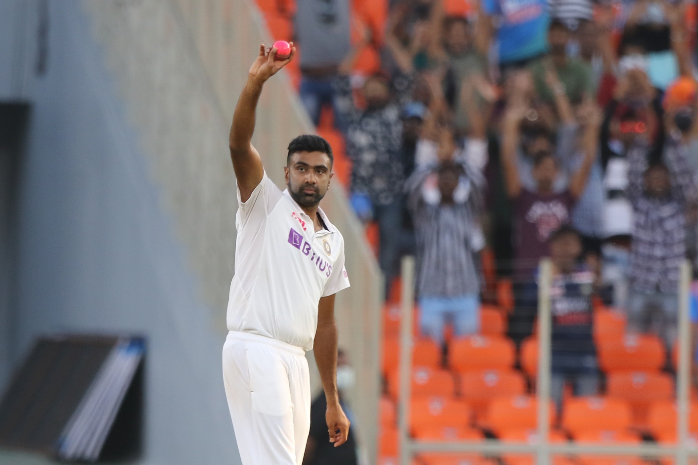 R Ashwin celebrates his 400th Test wicket in Ahmedabad | BCCI
