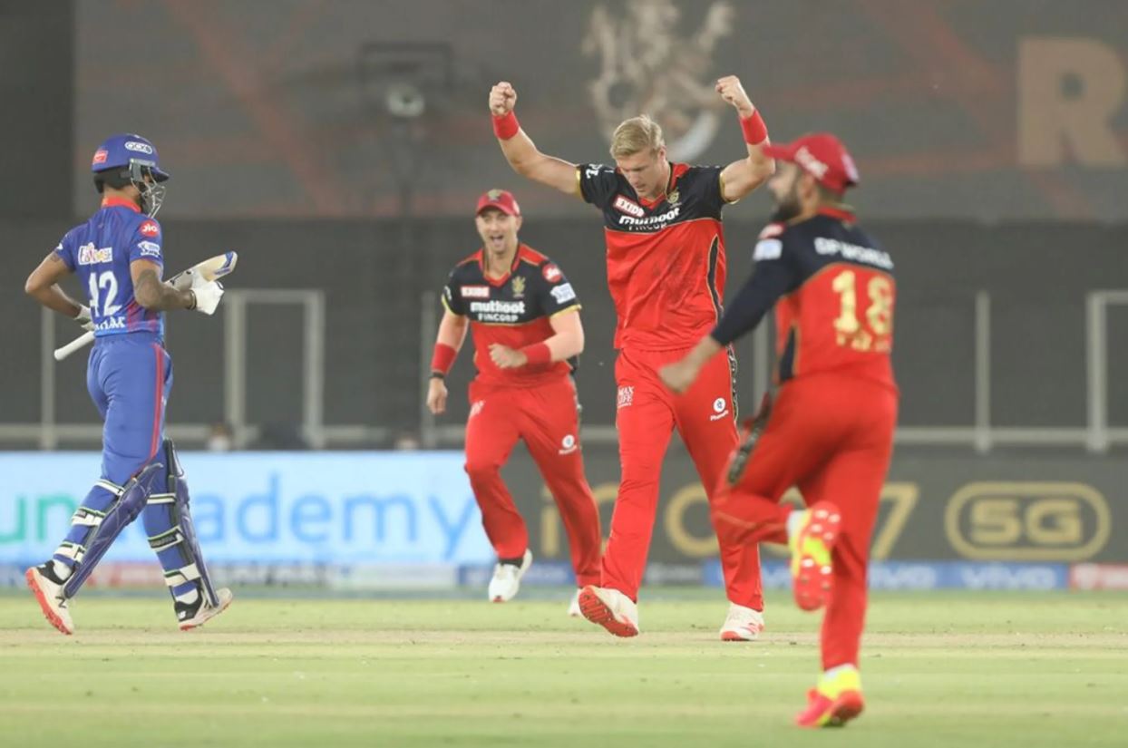 Kyle Jamieson celebrates the fall of Shikhar Dhawan | BCCI/IPL