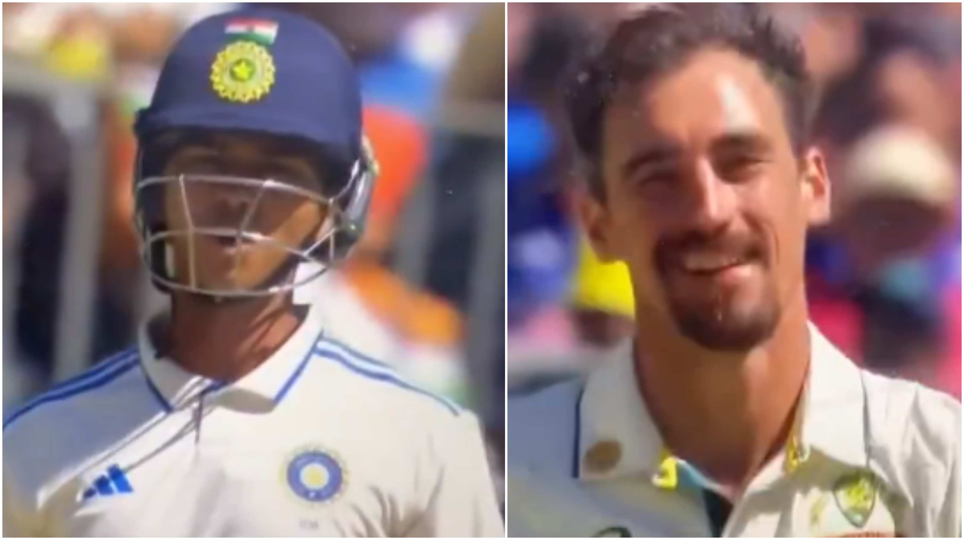 Yashasvi Jaiswal and Mitchell Starc | Screengrab