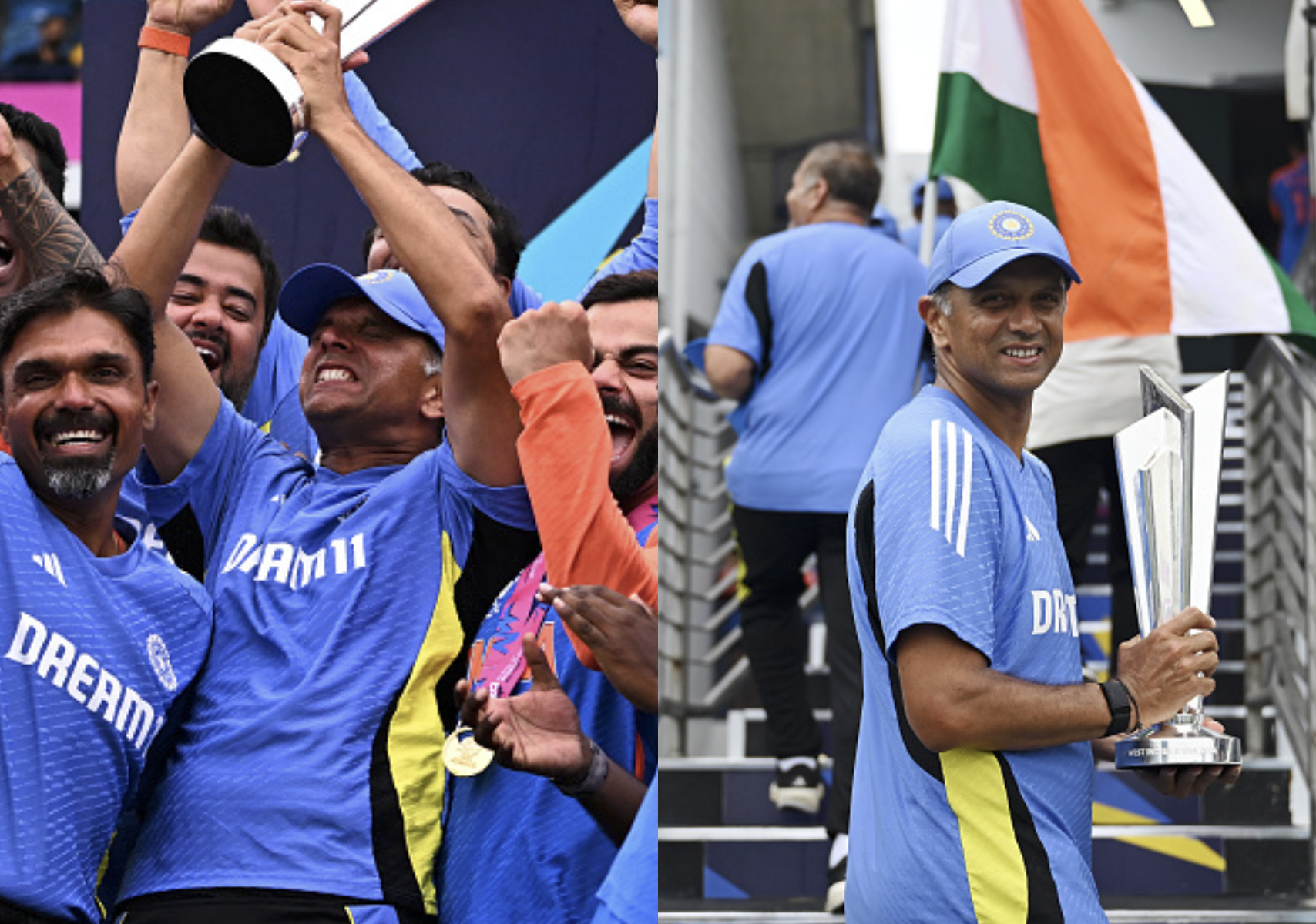 Rahul Dravid signs off as a World Cup winning india coach | Getty