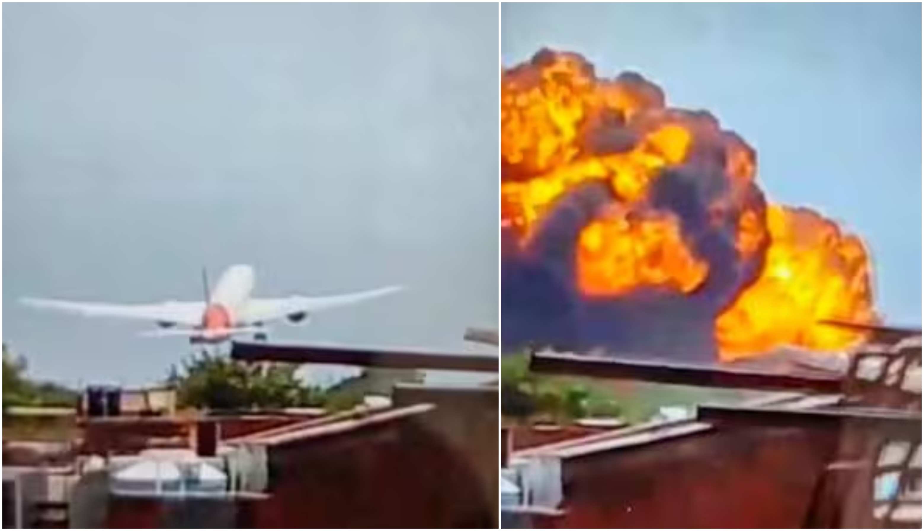 The plane crash was caught on camera | Screengrab