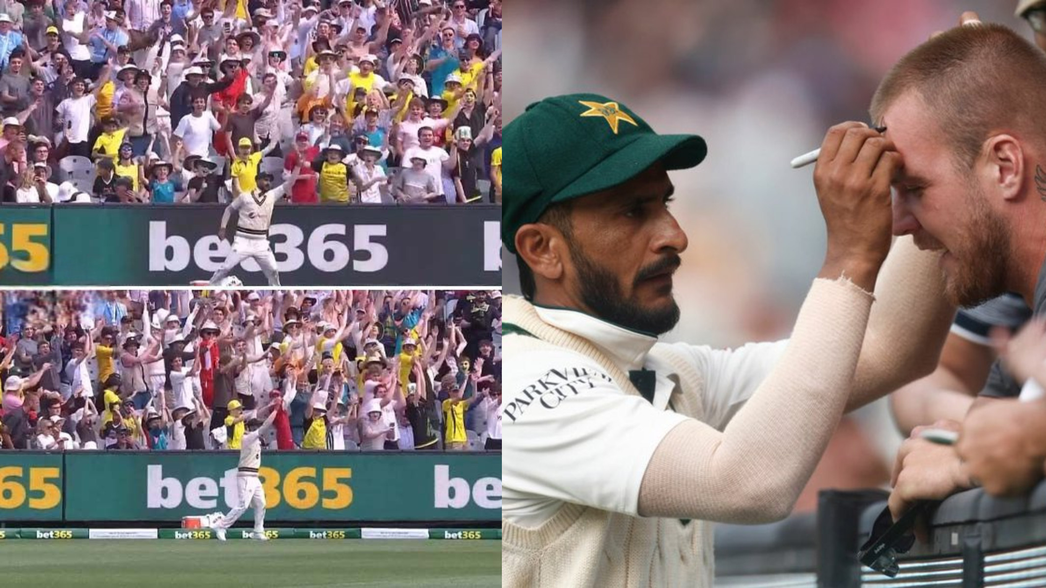 AUS v PAK 2023-24: WATCH- Hassan Ali gets MCG crowd to dance to his beats; autographs a fan's forehead