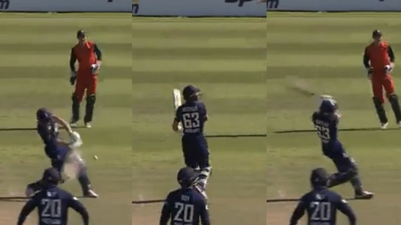 NED v ENG 2022: WATCH - Jos Buttler hits a double bounce delivery for six in third ODI against Netherlands
