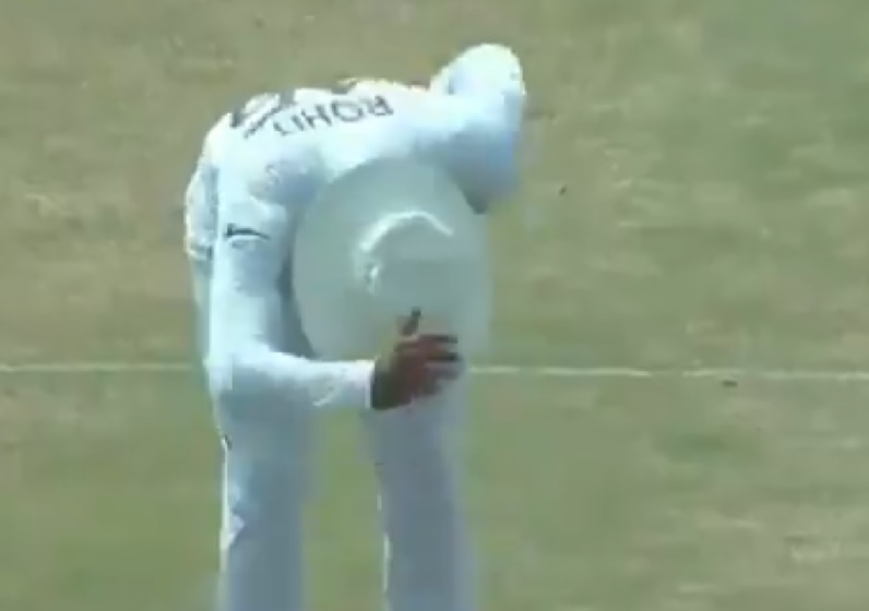 Rohit Sharma was mocking Harbhajan Singh's bowling warmups | Screengrab