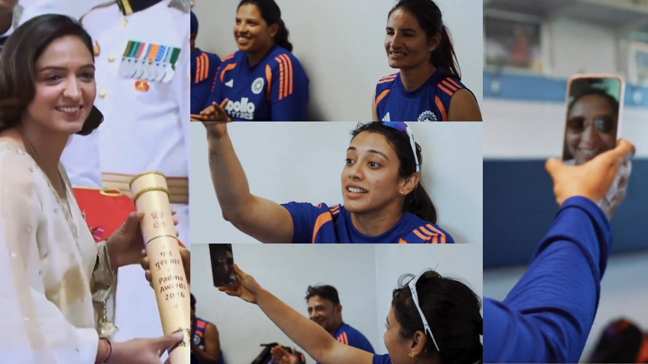 WATCH- Smriti Mandhana, Indian women team applaud for Harmanpreet Kaur seeing her receives Padma Shri award, congratulate her on video call