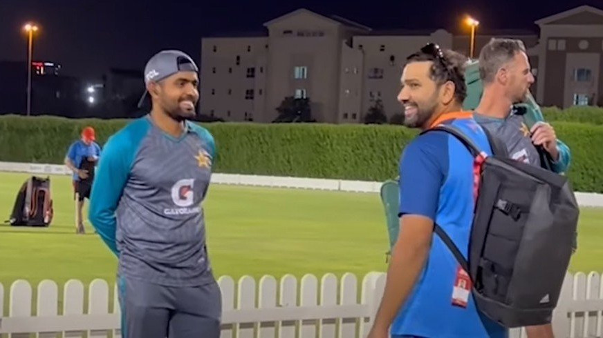 Asia Cup 2022: WATCH – Rohit Sharma meets his Pakistan counterpart Babar Azam on the eve of marquee clash