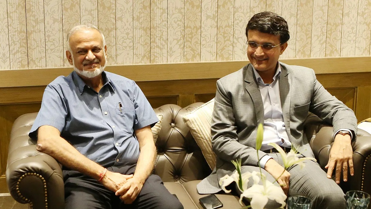 Brijesh Patel, seen here with BCCI President Sourav Ganguly, will lead the team to UAE