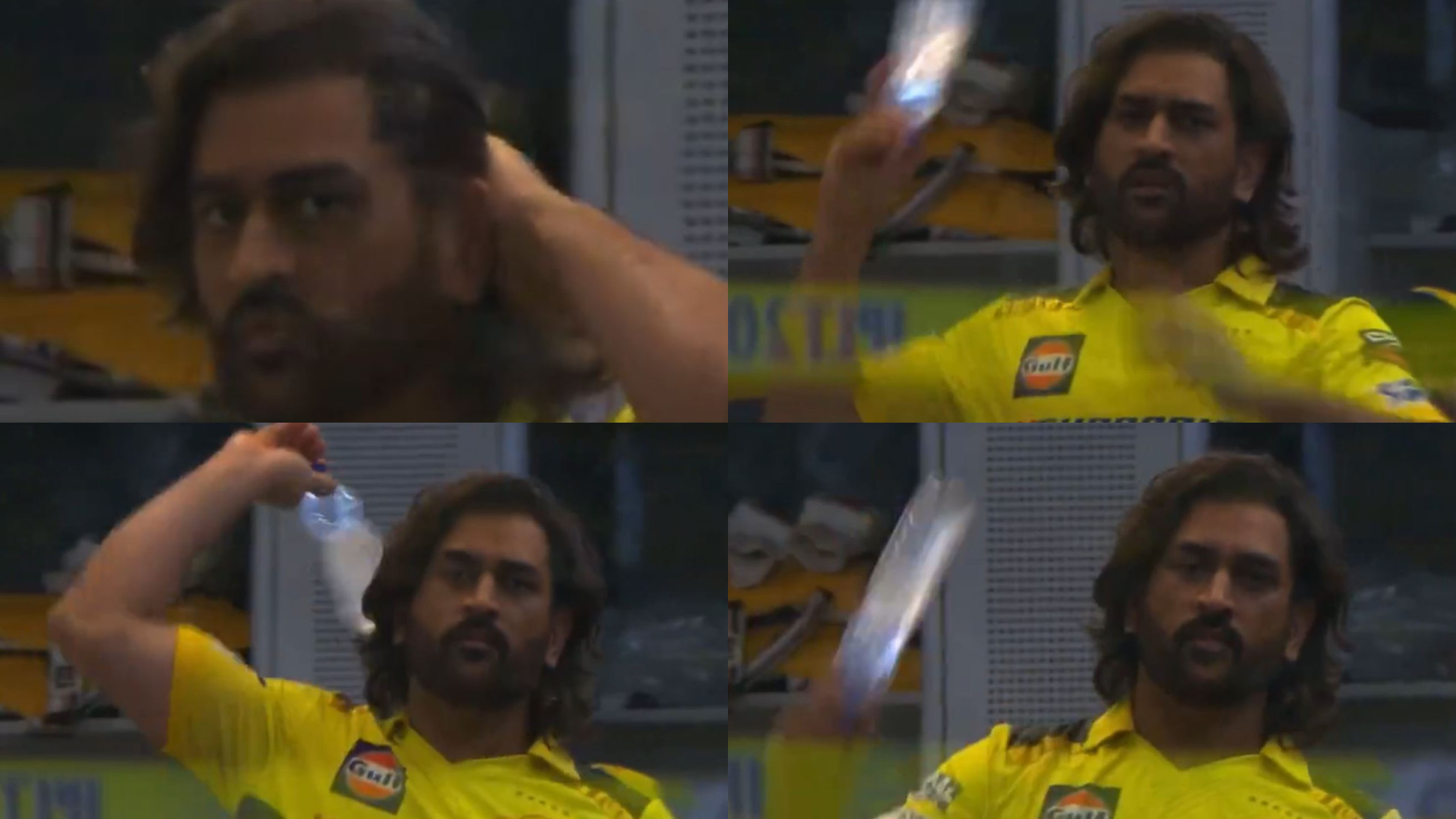 IPL 2024: WATCH- MS Dhoni's hilarious gesture to throw bottle at cameraperson for showing him on the screen