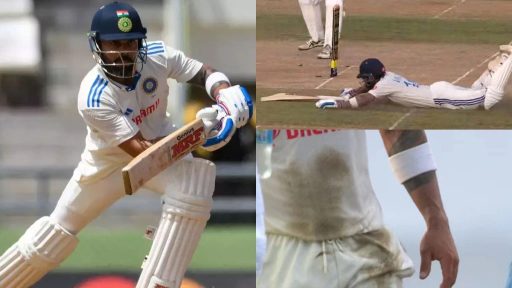 Kohli had to dive to make his ground while attempting a dangerous single | Twitter