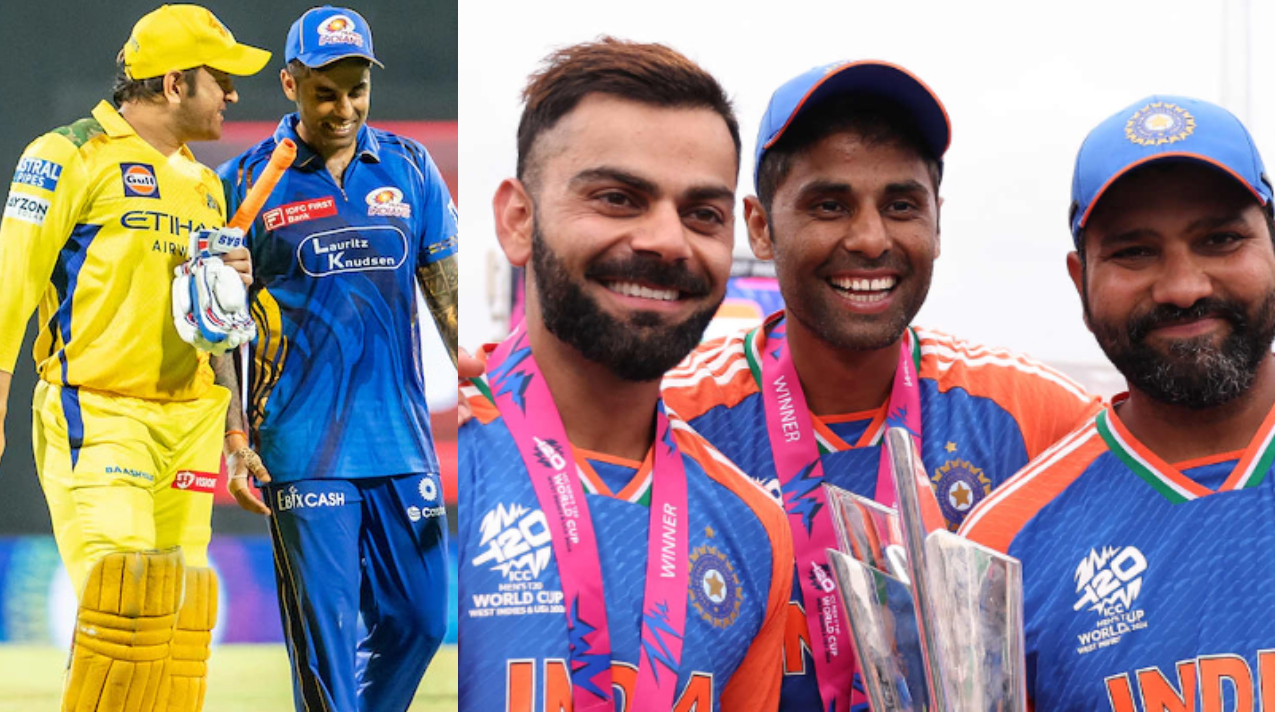 Suryakumar Yadav spoke on captaincies of MS Dhoni, Virat Kohli and Rohit Sharma | IPL/Getty