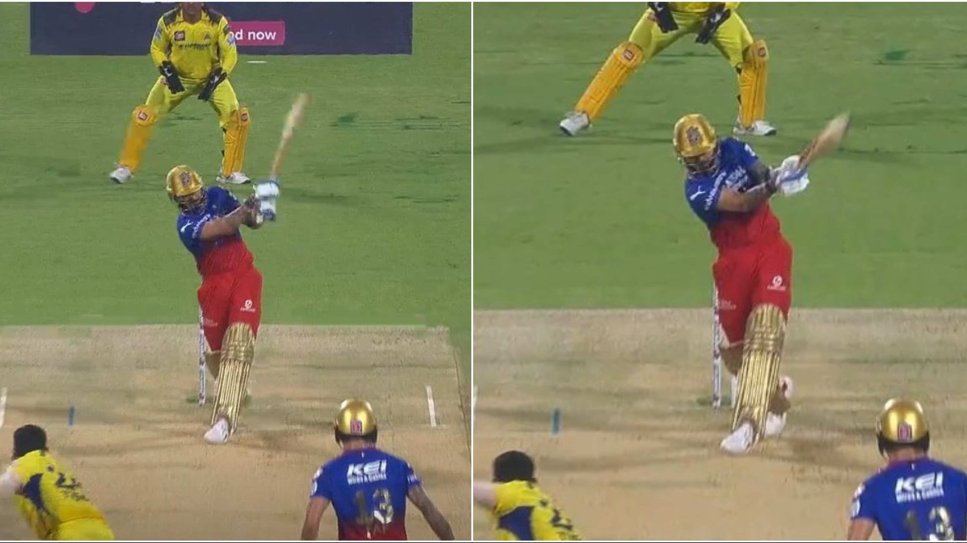 IPL 2024: WATCH – Virat Kohli hits Tushar Deshpande for two monstrous sixes before rain break during RCB-CSK clash