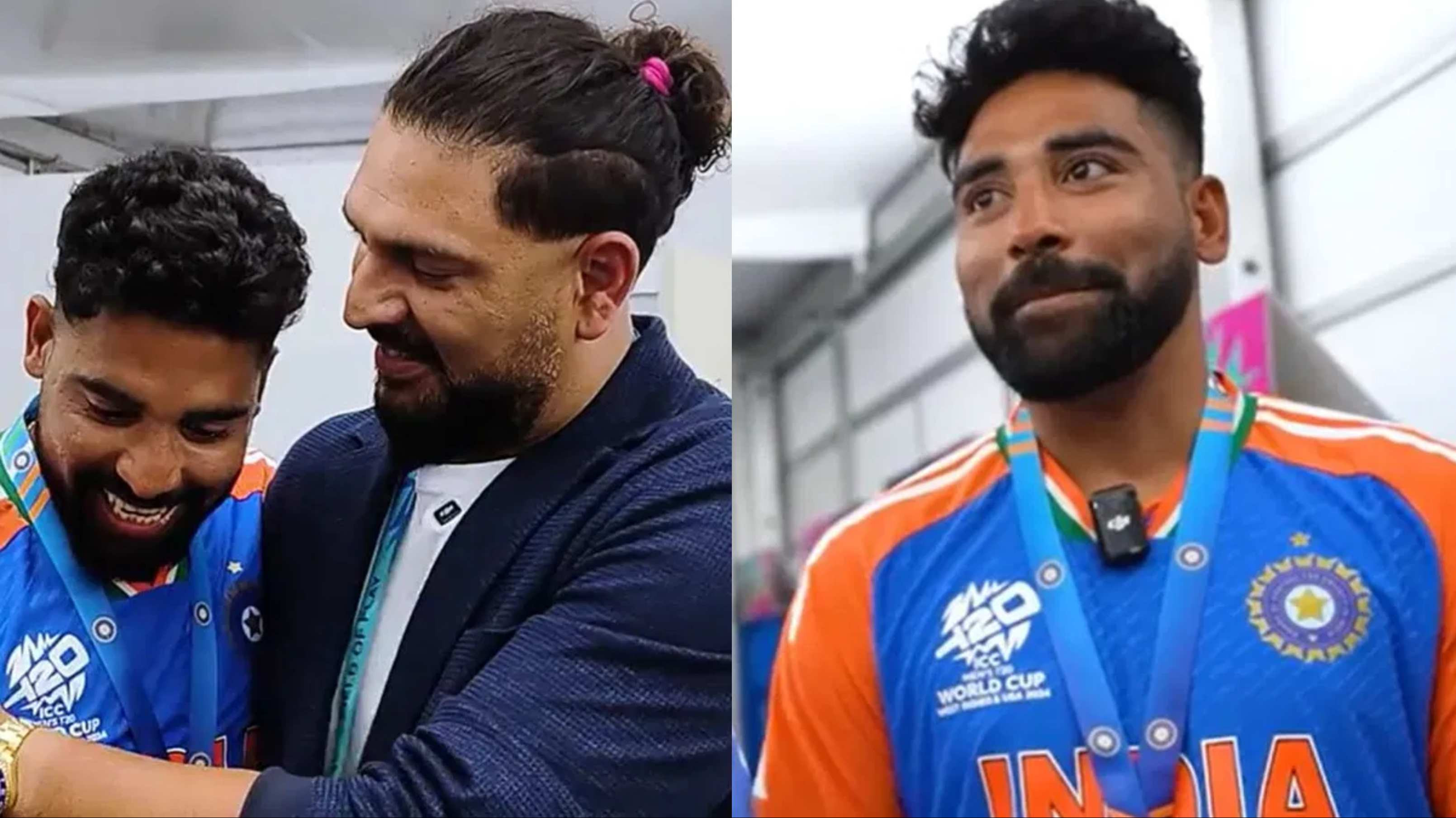 T20 World Cup 2024: WATCH - Mohammed Siraj receives ‘Best Fielder’ medal from Yuvraj Singh after India’s win over USA