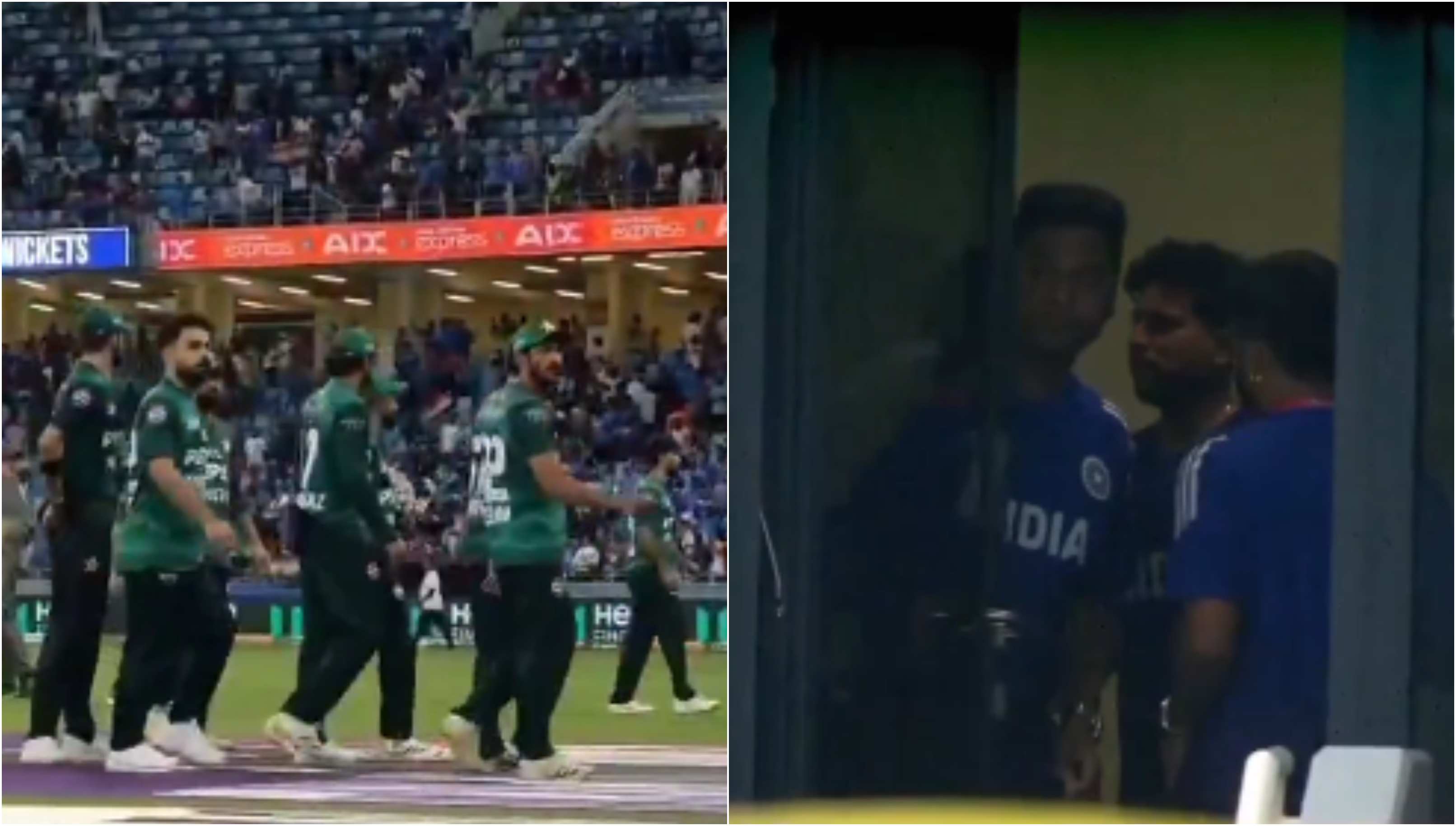 Indian players refused to shake hands with their Pakistan counterparts | Screengrabs