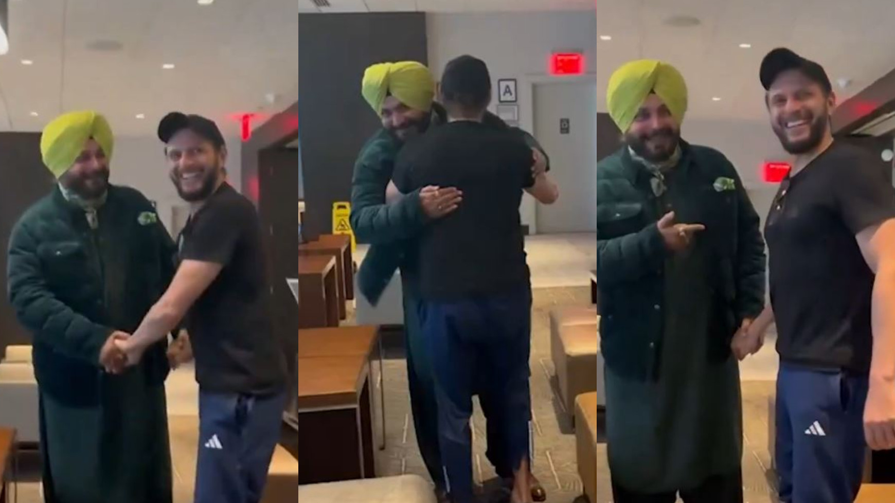 T20 World Cup 2024: WATCH- “Tumhare jaise bande kaha gaye”- Navjot Singh Sidhu and Shahid Afridi share a warm hug