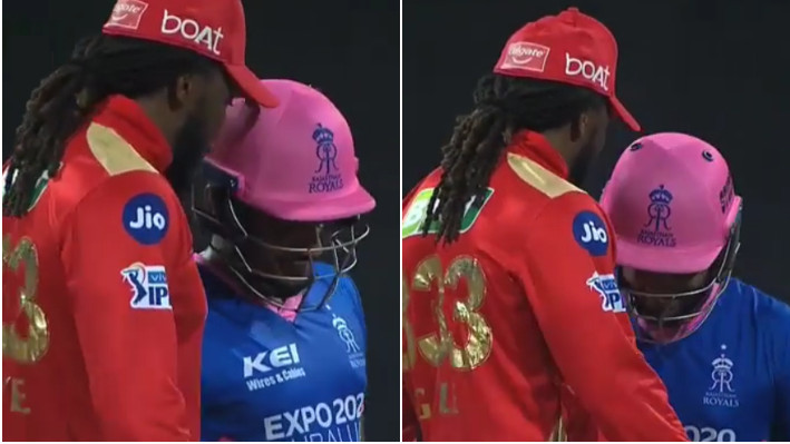 IPL 2021: WATCH - Chris Gayle funnily messes with Sanju Samson in a high intensity match 