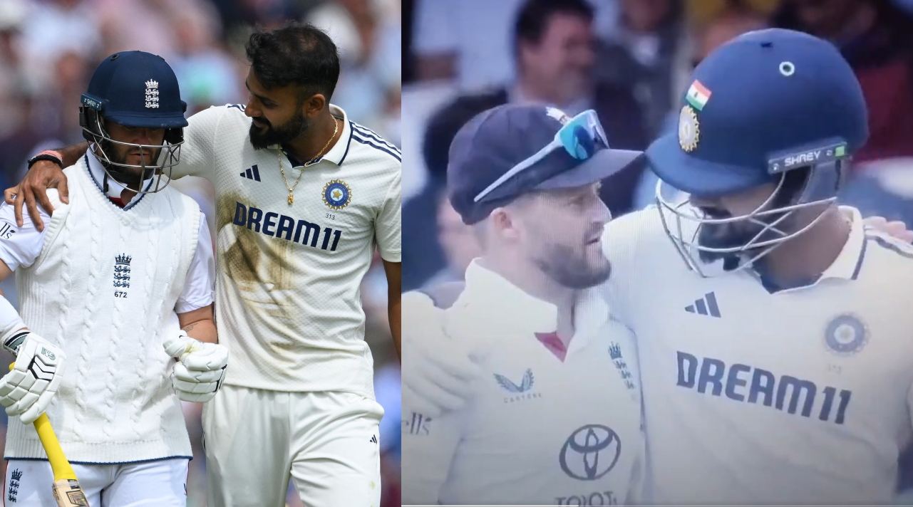 Two different hugs- Ben Duckett and Akash Deep | Getty/X