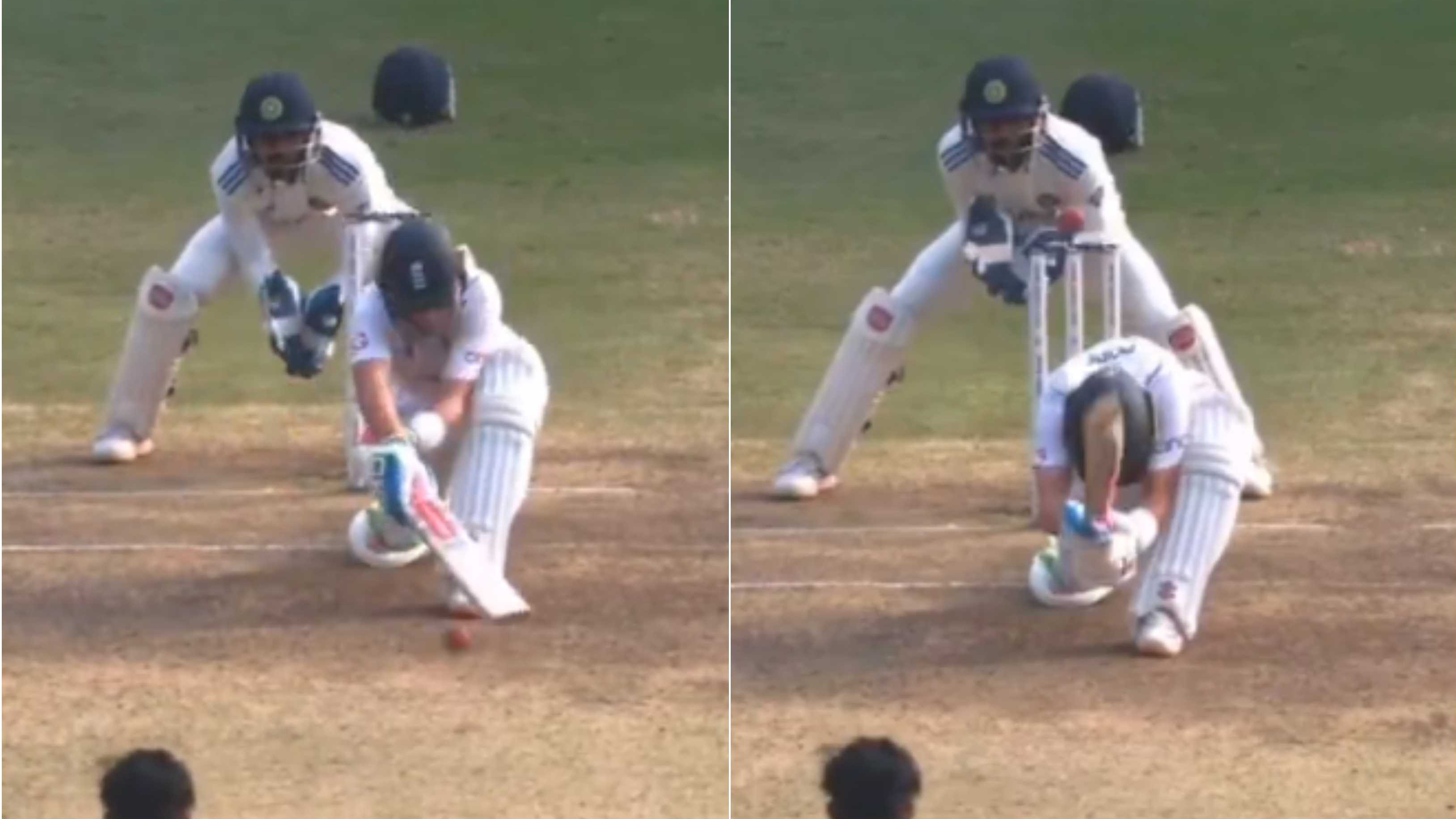 IND v ENG 2024: WATCH - Ollie Pope plays audacious lap shot over wicketkeeper’s head to hit a boundary against Jadeja