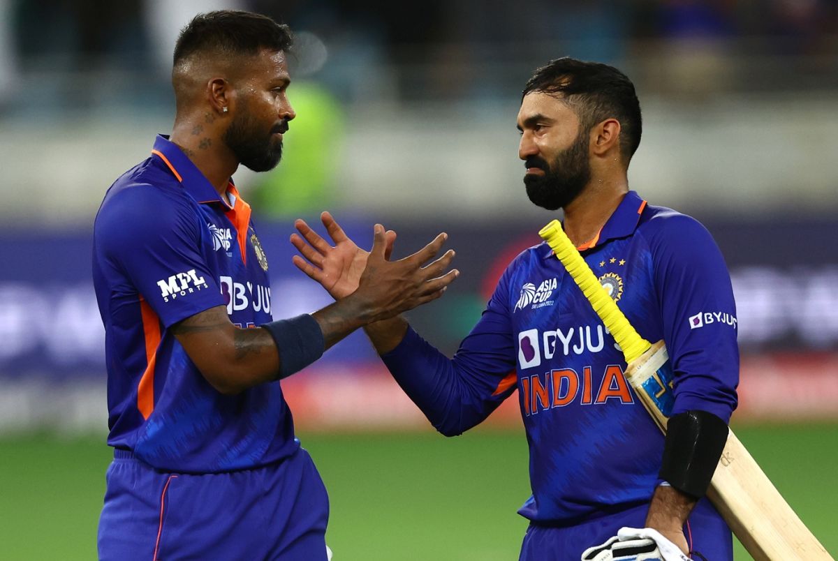 Hardik Pandya and Dinesh Karthik | Getty Images 